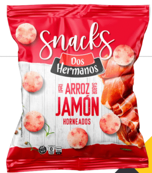 DOS HERMANOS SNACK DISCOS DE ARROZ JAMON SERRANO 10X80GRS
