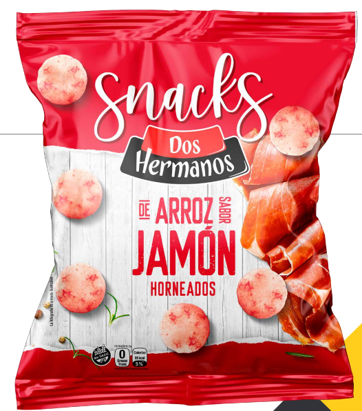 DOS HERMANOS SNACK DISCOS DE ARROZ JAMON SERRANO 10X80GRS