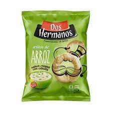 DOS HERMANOS SNACK ARITOS DE ARROZ CREMA Y CEBOLLA 10X80