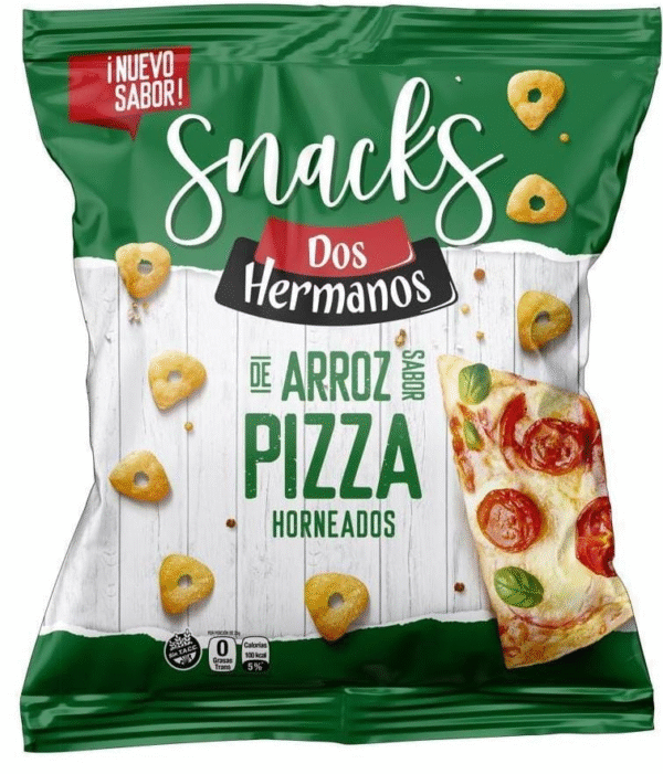 DOS HERMANOS SNACK DE ARROZ SABOR PIZZA 10 X 80 GRS