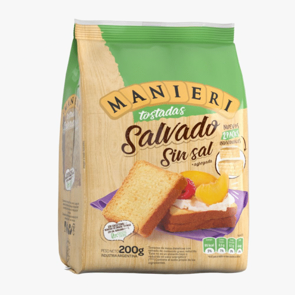 MANIERI TOSTADA CON SALVADO S/SAL X12PAQ 1