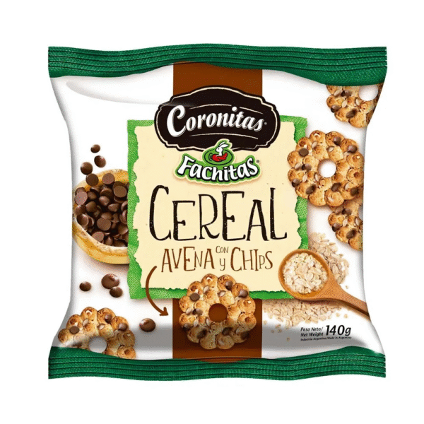 FACHITAS CORONITAS CEREAL CON AVENA Y CACAO X30X140GRS