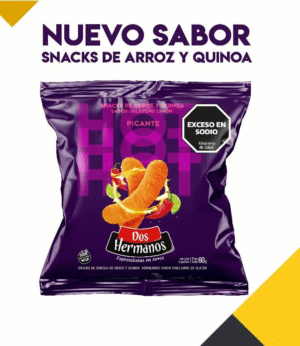 DOS HERMANOS DE ARROZ Y QUINOA - SABOR JALAPEÑO Y LIMON 14X60GRS