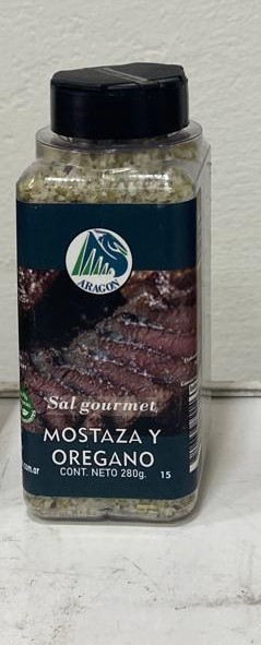 ARAGON SAL DE MOSTAZA Y OREGANO 15X280GRS