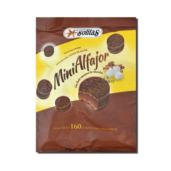 SOLITA ALFAJOR CHOCO X25PAQX160GRS 1