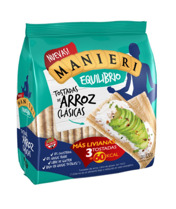 MANIERI TOSTADAS DE ARROZ CLASICA 12 X 120