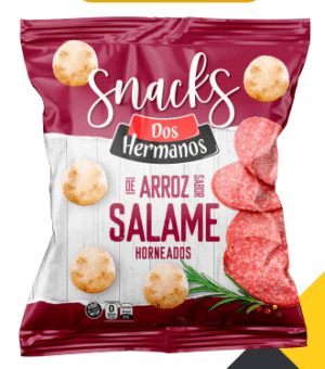 DOS HERMANOS SNACK DISCOS DE ARROZ SALAME  10X80GRS