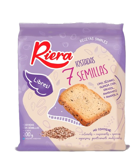 RIERA TOSTADAS 7 SEMILLAS X18X200GRS