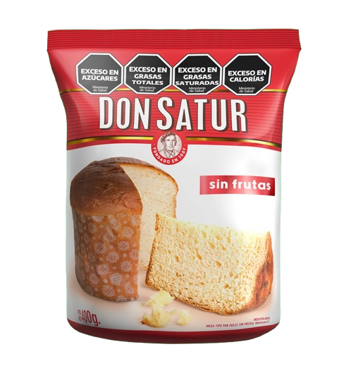 PAN DULCE DON SATUR SIN FRUTA X6 X400G