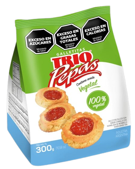 TRIO PEPAS C/ACEITE VEGETAL (NUEVO) 12X 300 GR