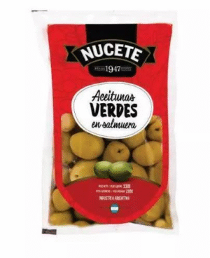 NUCETE ACEITUNAS VERDES  15X100GR