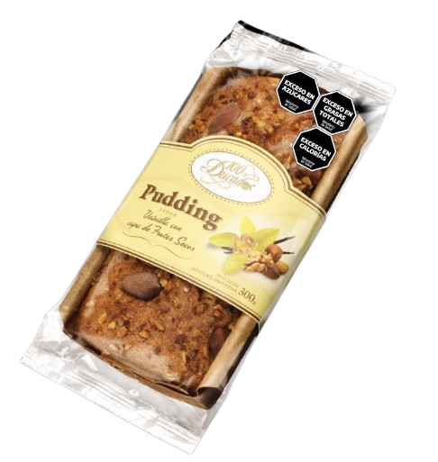 100 DUCADOS PUDDING VAINILLA C/ FRUTOS SEC. 8X100 GR
