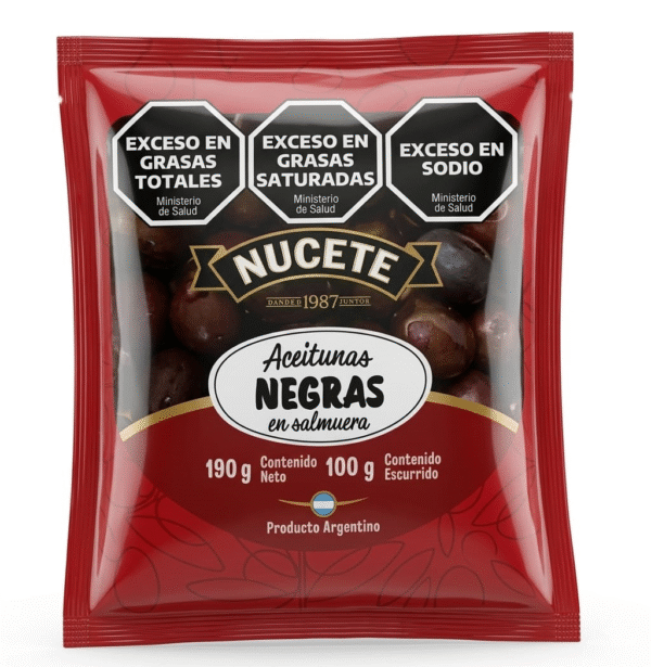 NUCETE SACHET ACEITUNAS NEGRAS  X9X100/190        ORIGINAL 18X100/190 G