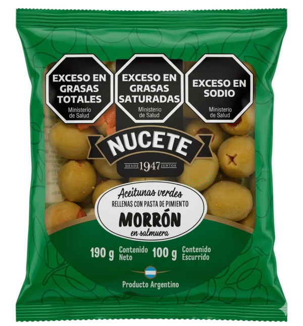 NUCETE SANCHET ACEITUNAS VERDES RELLENAS  X9X100/190 G         ORIGINAL 18X100/190 G