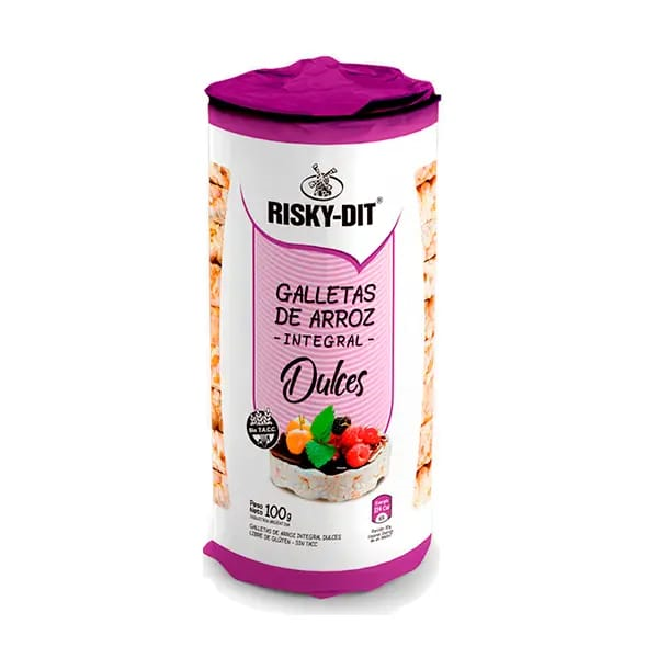 RISKY-DIT GALLETA DE ARROZ DULCE 12X100