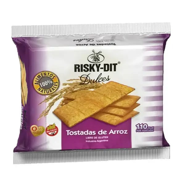 RISKY-DIT TOSTADA DE ARROZ DULCE 24X150 (VIOLETA)