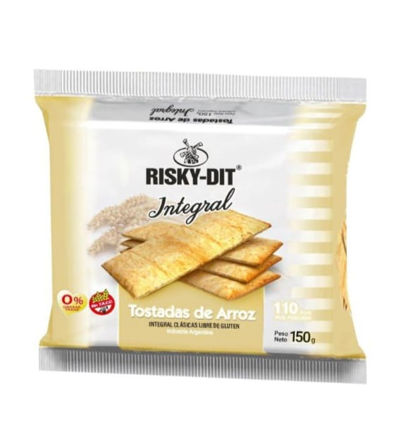RISKY-DIT TOSTADA DE ARROZ INTEGRAL 24X150 (NARANJA)