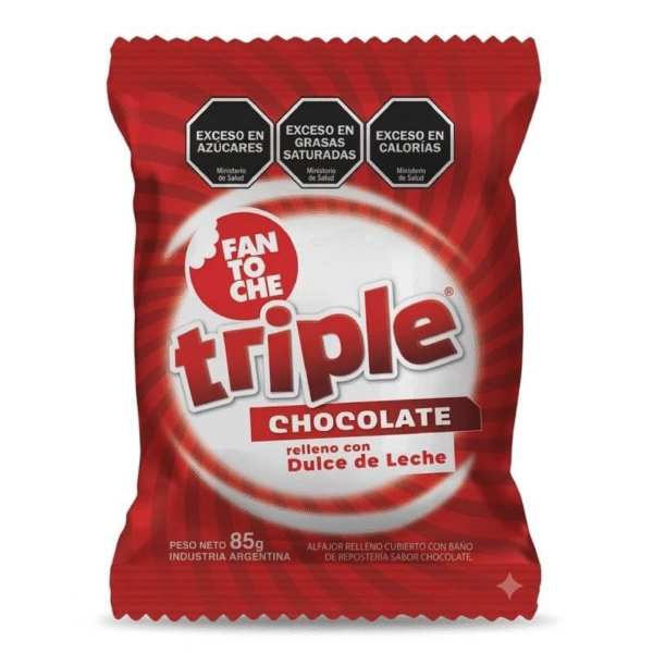 FANTOCHE ALFAJOR TRIPLE CHOCOLATE 12X85 GRS