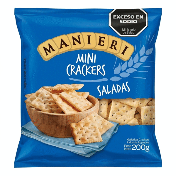MANIERI MINI CRACKERS SALADAS 12X200 GS