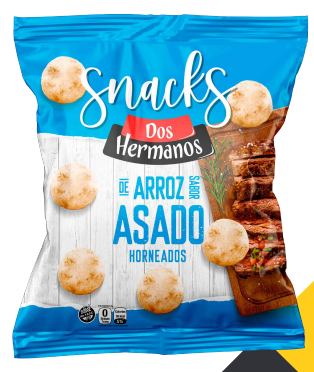 DOS HERMANOS SNACK DISCOS DE ARROZ ASADO 10X80GRS