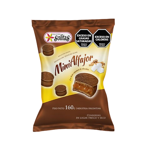 SOLITAS ( ALFAJOR CHOCO ) X25PAQX160GRS 1