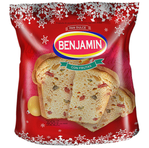 PAN DULCE BENJAMIN CON FRUTA 8X400 GRS