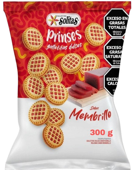 SOLITAS PRINCESS RELL.MEMBRILLO X14X300GRS