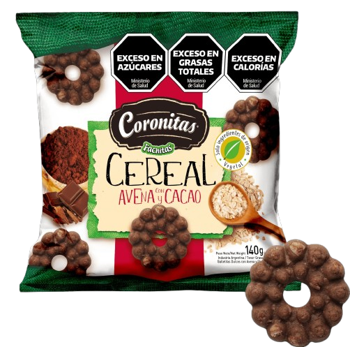 FACHITAS CORONITAS CEREAL CON AVENA Y CACAO X30X140GRS