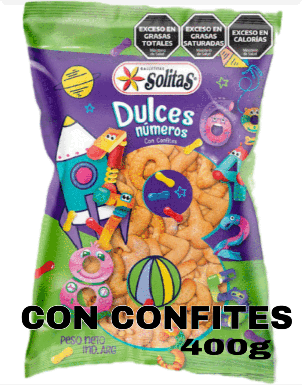 SOLITAS  NUMERO CON CONFITES 10X400