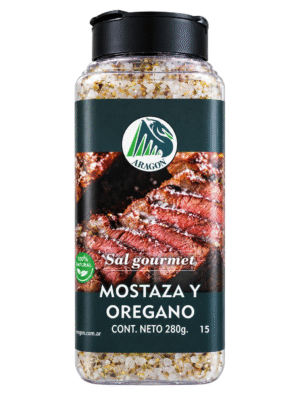 ARAGON SAL DE MOSTAZA Y OREGANO 15X280GRS