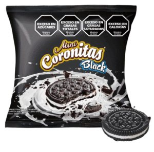 FACHITA MINI CORONITA BLACK RELLENA CON VAINILLA ( NUEVA) 30X130