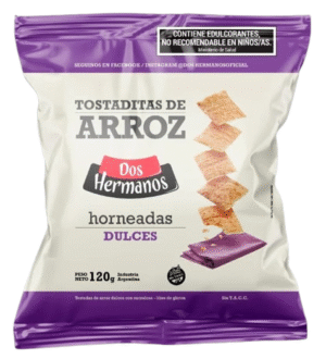 DOS HERMANOS TOSTADITAS DE ARROZ HORNEADAS DULCE 10X120