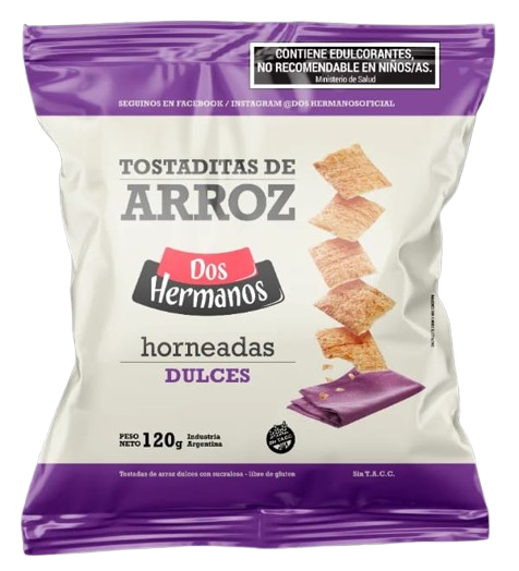 DOS HERMANOS TOSTADITAS DE ARROZ HORNEADAS DULCE 10X120