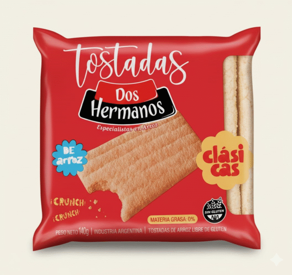 DOS HERMANOS TOSTADAS DE ARROZ CLASICA (NUEVA)  18X140