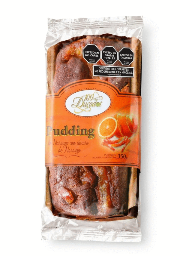 100 DUCADOS PUDDING NARANJA C/ CASCARITA DE NAR 8X100 GR