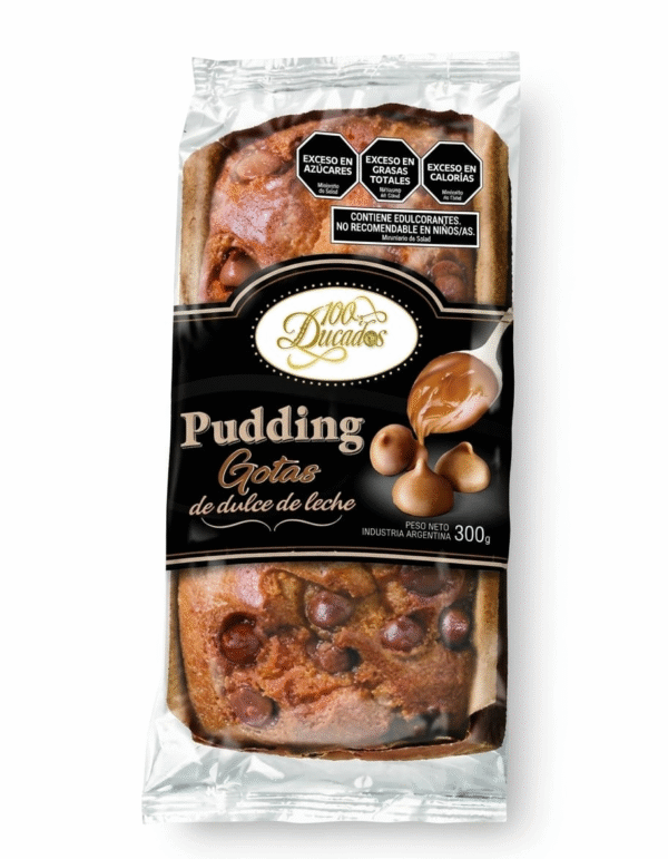 100 DUCADOS PUDDING **GOTAS** DULCE DE LECHE 8X100 GR