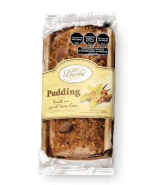 100 DUCADOS PUDDING VAINILLA C/ FRUTOS SEC. 8X100 GR